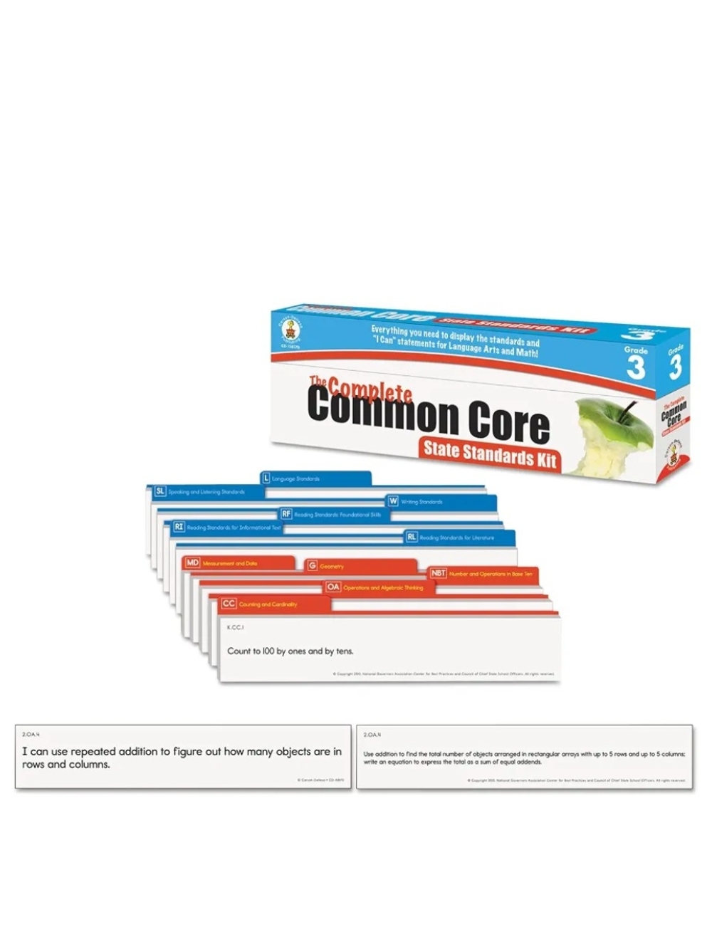 The Complete Common Core State Standards Kit - Grade 3 - White/Blue/Red